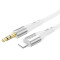 Кабель HOCO UPA22 Silicone Digital Audio Conversion Cable Lightning - AUX 1м White (6931474769480)