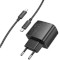 Зарядное устройство HOCO CS61A Bright 1xUSB-A, 1xUSB-C, PD30W, QC3.0 Black w/Type-C to Lightning cable (6942007638432)