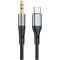 Кабель HOCO UPA22 Silicone Digital Audio Conversion Cable Type-C to 3.5mm 1м Black (6931474769497)