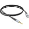 Кабель HOCO UPA22 Silicone Digital Audio Conversion Cable Type-C to 3.5mm 1м Black (6931474769497)