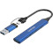 USB-хаб CANYON DS-02 USB-A/C 4-in-1 Hub Blue (CNS-TDS02BL)