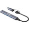 USB-хаб CANYON DS-02 USB-A/C 4-in-1 Hub Gray (CNS-TDS02G)