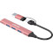 USB-хаб CANYON DS-02 USB-A/C 4-in-1 Hub Pink (CNS-TDS02P)