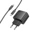 Зарядное устройство HOCO CS61A Bright 1xUSB-A, 1xUSB-C, PD30W, QC3.0 Black w/Type-C to Type-C cable (6942007638449)