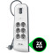 Мережевий фільтр BELKIN Surge Protector White, 6 розеток, 2xUSB, 2м (BSV604VF2M-V2)