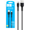 Кабель DENMEN D42T USB-A to Type-C 2.4A 1м Black
