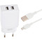 Зарядний пристрій XO L75 2xUSB-A, 2.4A White w/Micro-USB cable (XO-L75-M)