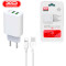 Зарядний пристрій XO L85C 2xUSB-A, 2.4A White w/Lightning cable (XO-L85C-L)