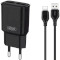 Зарядний пристрій XO L92C 2xUSB-A, 2.4A Black w/Type-C cable (XO-L92C-T)