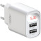 Зарядний пристрій XO L95 2xUSB-A, 2.4A White w/Micro-USB cable (XO-L95-M)