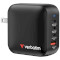 Зарядний пристрій VERBATIM 100W 3xUSB-C, 1xUSB-A, PD3.0, QC3.0 Mini GaN Wall Charger Black