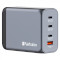 Зарядний пристрій VERBATIM 200W 3xUSB-C, 1xUSB-A, PD3.0, QC3.0 GaN Wall Charger Gray