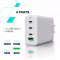Зарядний пристрій CANYON CU140ACC GaN 1xUSB-A, 3xUSB-C, 140W White (CNS-CUW140ACC)