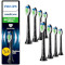 Насадка для зубной щётки PHILIPS Sonicare W2 Optimal Black 8шт (HX6068/88)