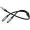 Адаптер HOCO UPA21 2-in-1 3.5 Headset Audio Adapter Cable Male to Dual Female mini-jack 3.5mm (M) - 2xmini-jack 3.5mm (F) Gray