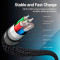 Кабель VENTION USB Type-C to Type-C 60W 1м Gray (TADHF)