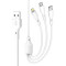 Кабель XO CB-23U3 3-in-1 USB-A to Micro-USB/Lightning/Type-C 1м White