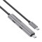 Кабель с USB-хабом PROMATE PortLink-C3 3-in-1 USB-C to USB-C with Integrated Dual USB-C Port Hub PD 100W 1.5м Black