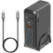 Зарядний пристрій PROMATE GaNPort-140W 1xUSB-A, 3xUSB-C, QC3.0, PD3.1, 140W GaNFast Black w/Type-C cable