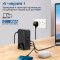 Зарядний пристрій PROMATE GaNPort-140W 1xUSB-A, 3xUSB-C, QC3.0, PD3.1, 140W GaNFast Black w/Type-C cable