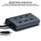 USB-хаб PROMATE EzHub-7 Aluminium Alloy Powered Hub Gray