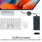 USB-хаб PROMATE EzHub-7 Aluminium Alloy Powered Hub Gray