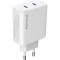Зарядний пристрій COLORWAY GaN Mini 50W 2xUSB-C Dual Quick Charging White (CW-CHS050PD-WT)