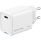 Зарядний пристрій COLORWAY GaN Mini 65W 1xUSB-C Fast Charging White (CW-CHS049PD-WT)