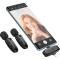Беспроводной петличный микрофон HOCO L15 Crystal Dual-mic Lightning/Type-C Black