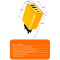 Зарядний пристрій WUW C212 2xUSB-A, 2xUSB-C, PD48W Yellow