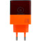Зарядний пристрій WUW C215 1xUSB-A, 2xUSB-C, PD65W, QC3.0, GaN Brown/Orange