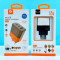 Зарядний пристрій WUW C215 1xUSB-A, 2xUSB-C, PD65W, QC3.0, GaN Brown/Orange