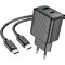 Зарядний пристрій HOCO CS23A Sunlight 1xUSB-C, 1xUSB-A, PD30W, QC3.0 Black w/Type-C cable (6942007609968)