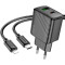Зарядний пристрій HOCO CS23A Sunlight 1xUSB-C, 1xUSB-A, PD30W, QC3.0 Black w/Type-C to Lightning cable (6942007609951)