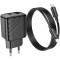 Зарядний пристрій HOCO CS23A Sunlight 1xUSB-C, 1xUSB-A, PD30W, QC3.0 Black w/Type-C to Lightning cable (6942007609951)