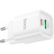 Зарядний пристрій HOCO C149A Charm 1xUSB-A, 1xUSB-C, PD30W, QC3.0 White (6942007630337)