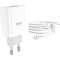 Зарядний пристрій HOCO C80A Rapido 1xUSB-A, 1xUSB-C, PD20W, QC3.0 White w/Type-C cable (6931474740533)