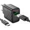Зарядний пристрій HOCO CS21A Rich 1xUSB-A, QC3.0 Black w/Type-C cable (6942007609906)