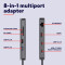 Порт-реплікатор TRUST Dalyx 8-in-1 Multiport Adapter (25672)