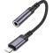 Адаптер BOROFONE BV24 Graceful Digital Audio Adapter Cable Lightning - AUX Gray