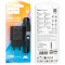 Зарядное устройство HOCO C134A Solid 1xUSB-A, 12W Black w/Lightning cable (6942007621311)