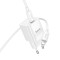 Зарядний пристрій HOCO C146A Charm 1xUSB-C, PD20W, QC3.0 White w/Type-C to Lightning cable (6942007630252)