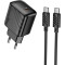 Зарядное устройство HOCO CS24A Puerto 1xUSB-C, PD25W Black w/Type-C cable (6942007639774)