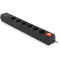 Мережевий фільтр REAL-EL RS-Protect 605 Black, 6 розеток, 1xUSB-C, 1xUSB, 3м (EL122300041)