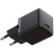 Зарядний пристрій BASEUS Palm Fast Charger 1C 20W EU Cluster Black w/Type-C cable (P10111602113-01)