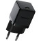 Зарядний пристрій BASEUS Palm Fast Charger 1C 30W EU Cluster Black w/Type-C cable (P10111605113-01)