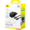 Зарядний пристрій BASEUS Palm Fast Charger 1C 30W EU Cluster Black w/Type-C cable (P10111605113-01)