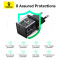 Зарядний пристрій BASEUS Palm Fast Charger 1C 30W EU Cluster Black w/Type-C cable (P10111605113-01)