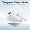 Зарядний пристрій BASEUS Palm Fast Charger C+U 20W EU Moon White (P10111608213-00)