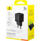 Зарядний пристрій BASEUS Palm Fast Charger C+U 30W EU Cluster Black (P1011160A113-00)